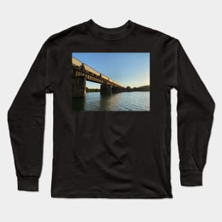 Train trestle bridge over Lake Hartwell Long Sleeve T-Shirt